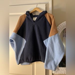 American Eagle Oversized Sherpa Pullover Half Zip